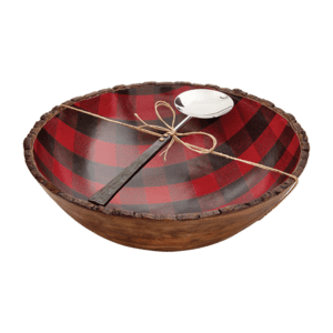 Check Bark Serving Bowl Set from Mud Pie