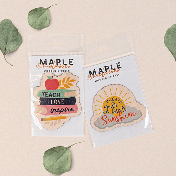 Maple & Molasses Wooden Stickers