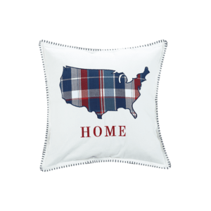 Picnic Plaid Home Embroidered Applique Pillow from Peking Handicraft