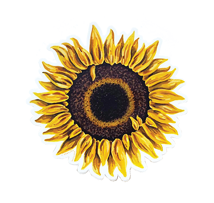Sunflower Watercolor Sticker 
															/ Sketchy Notions							