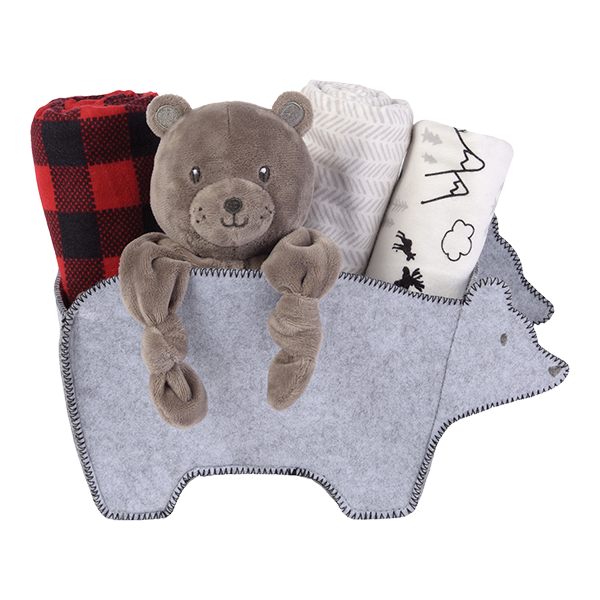 Welcome Baby Bear 5 Piece Shaped Gift Set