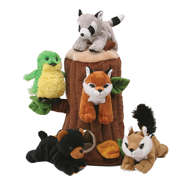 12 Plush Tree House with Forest Animals
