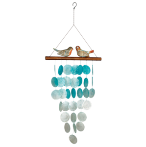  Love Birds Capiz Chime - Painted from Woodstock Chimes