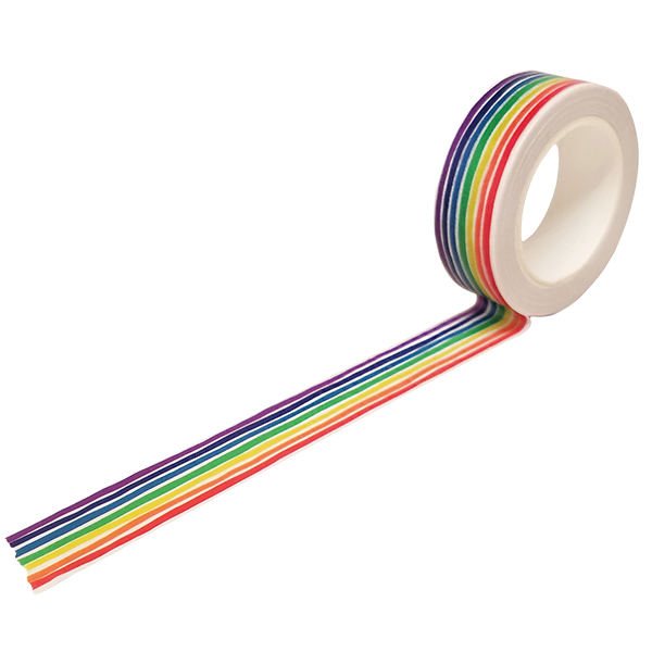 Rainbow Striped Washi Tape 
															/ Beve							