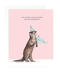 An Otter Year Older! Happy Birthday Greeting Card