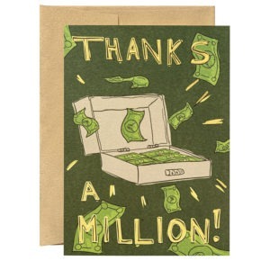 Thanks a Million Card from Karen Adams Design