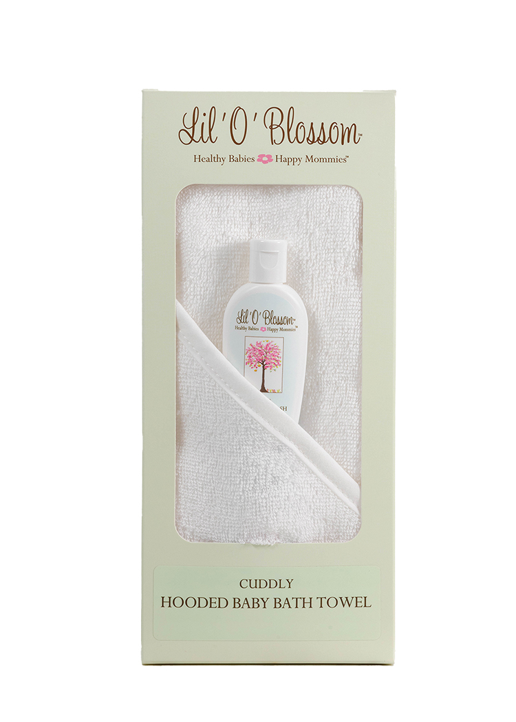 Cuddly Hooded Baby Bath Towel 
															/ Lil ‘O’ Blossom							