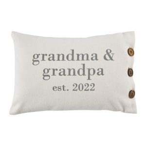 Grandparent Est. 2022 Pillow from Mud Pie