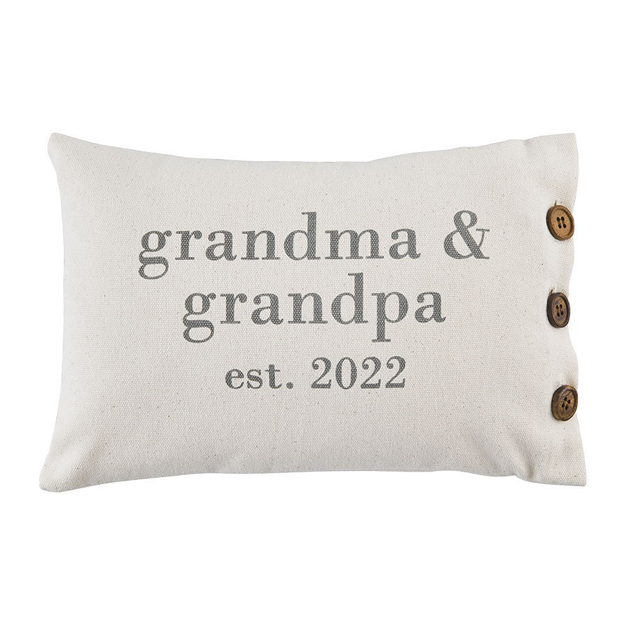 Grandparent Est. 2022 Pillow 
															/ Mud Pie							