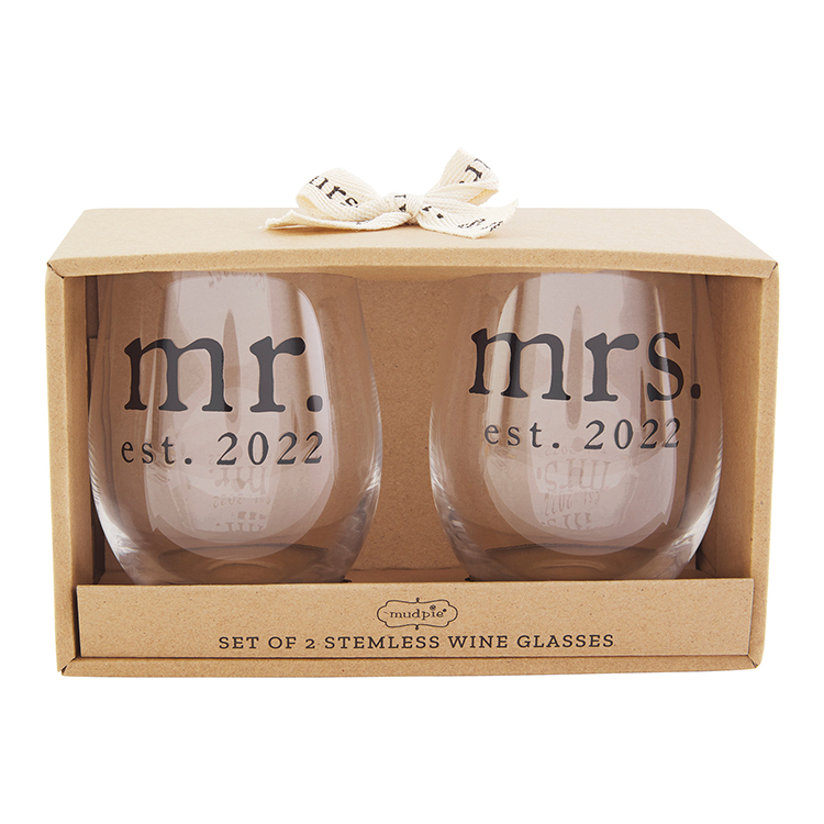 Mr. & Mrs. Wine Glass Set 