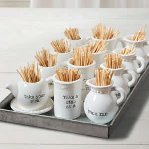 Toothpick Set Basket from Mud Pie