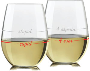 Sweetheart Stemless Wine Collection from Pourtions