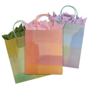 Color Wash Large Recycled Kraft Totes from The Gift Wrap Company