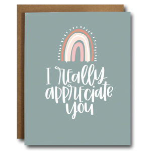 I Really Appreciate You Card from The Card Bureau