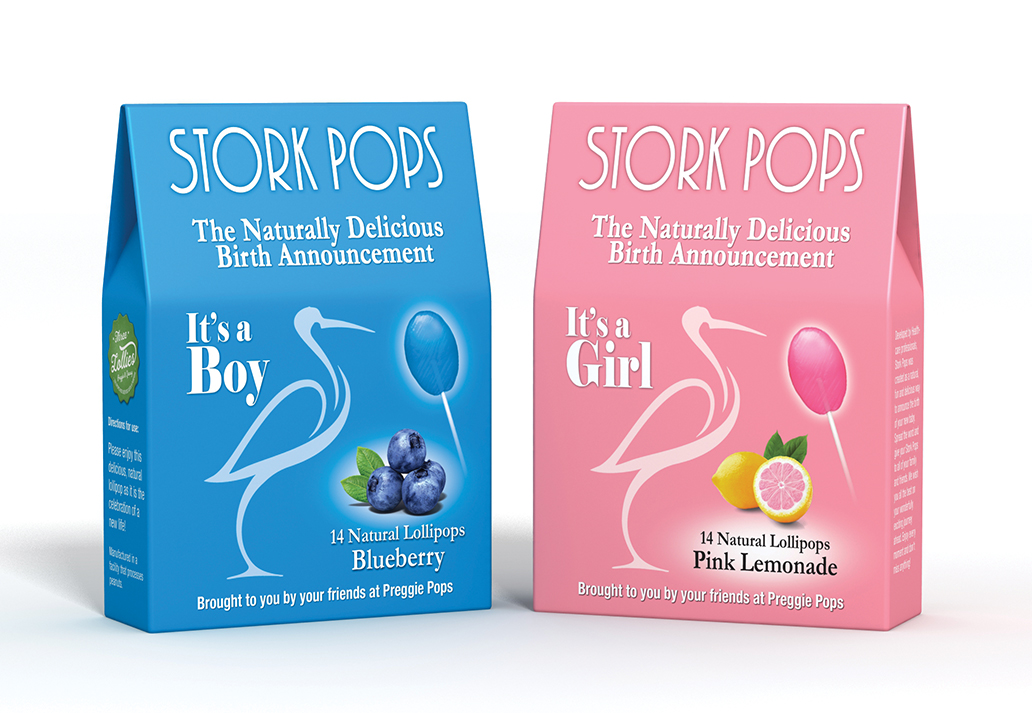 Stork Pops Boy and Girl 
															/ Three Lollies							