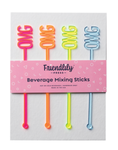OMG Acrylic Swizzle Sticks from Friendlily Press