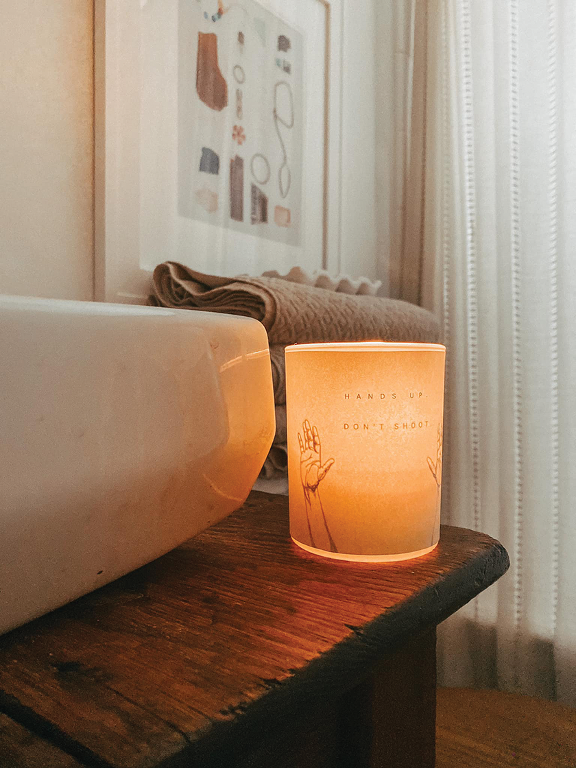 Handsup Beeswax Candle 
															/ Hive to Home Candle Co.							