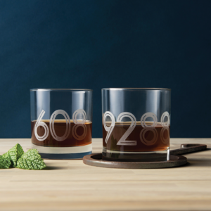Personalized Zip:Area Code Etched Whiskey Glasses from Monster