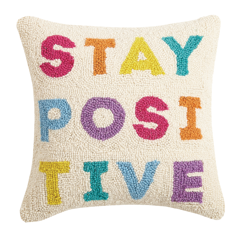  Stay Positive Hook Pillow 
															/ Peking Handicraft							