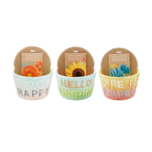 Colorful Pot and Seed Sets from Mud Pie