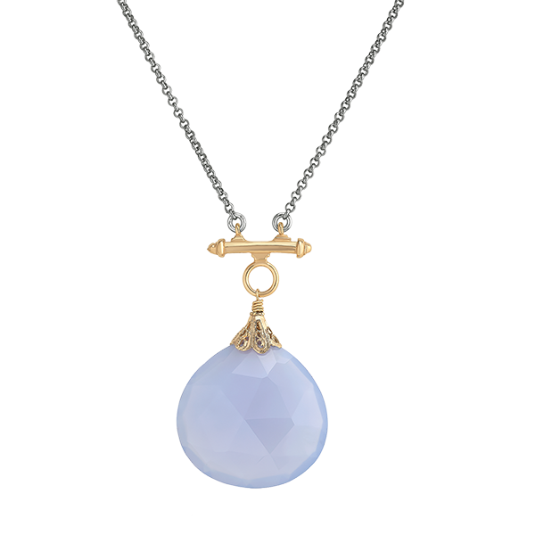 Blue Chalcedony Necklace from the Fiori Collection 
															/ Anatoli Jewelry							