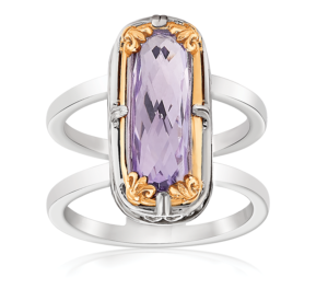 Lavender Amethyst Ring Fiori Collection from Anatoli Jewelry
