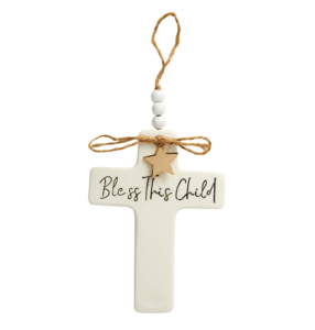 Little Blessings Ceramic Cross from C.R. Gibson Signature