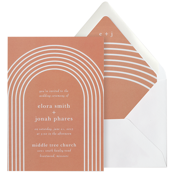 Arched Lines Invitation