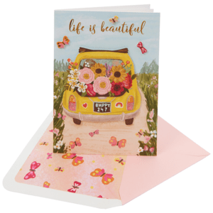 Life is Beautiful Yellow Car from DG Americas, NIQUEA.D
