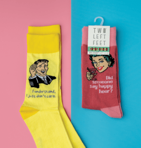 Two Left Feet Retro Remix Socks from DM Merchandising