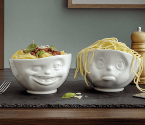 Porcelain Bowl, Winking Face - White from FIFTYEIGHT PRODUCTS
