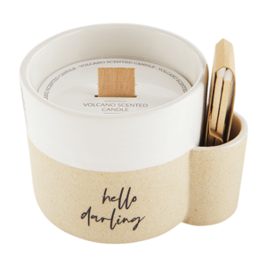 Stoneware Candle & Match Sets from Mud Pie