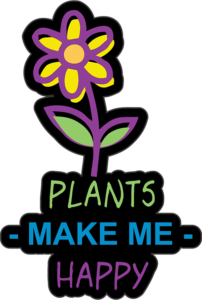 Plants Make Me Happy Sticker from Muddy Carrots