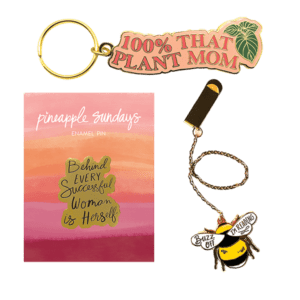 Enamel Pin, Keychain and Bookmark Pineapple Sundays Design Studio