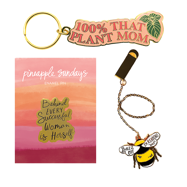 Enamel Pin, Keychain and Bookmark