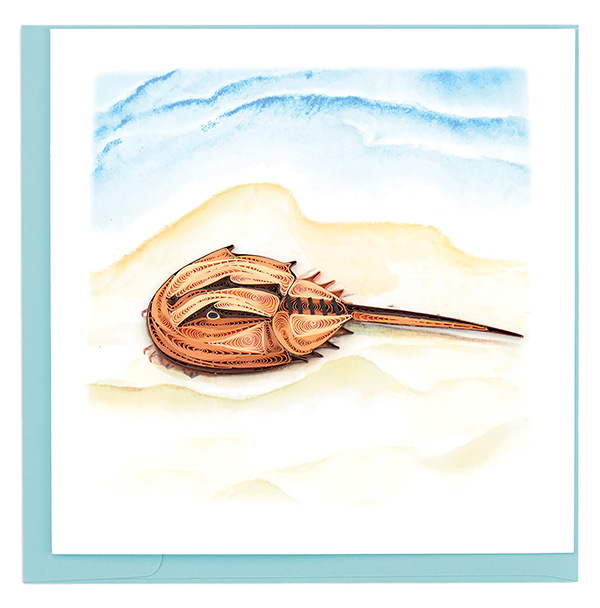 Quilled Horseshoe Crab Greeting Card 
															/ Quilling Card							