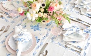 Jolie Fleur linens by Table + Dine for Solino