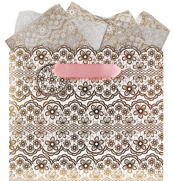 Gilded Lace Medium Vogue Gift Bag 
															/ The Gift Wrap Company							