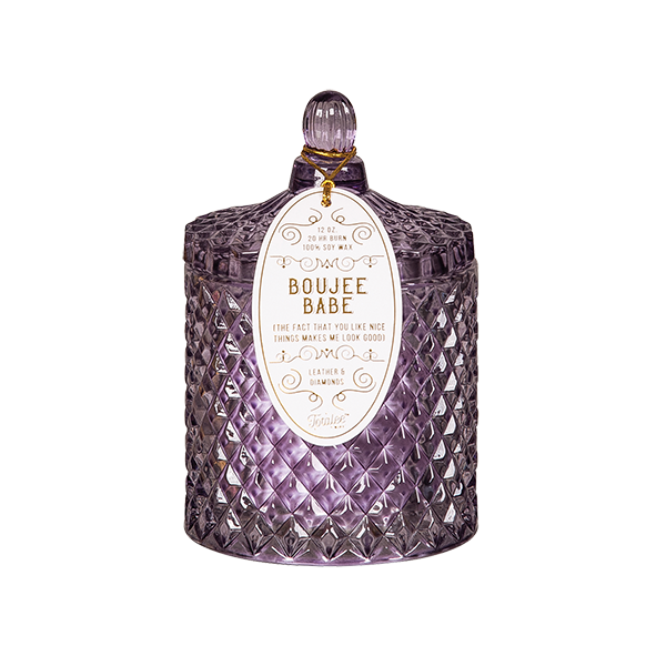 Crystal Purple Boujee Babe Candle 
															/ Totalee Gift							