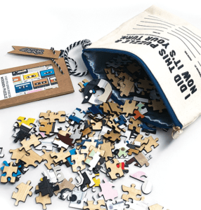 Wooden Puzzle Mix Tapes in Pass-It-On Pouch from Trove