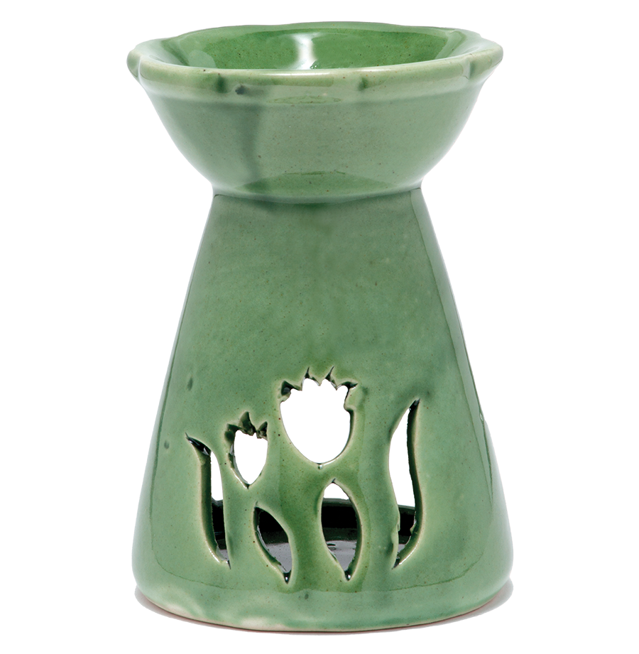Green Tulip Ceramic Diffuser 
															/ Windrose Trading Company Inc.							
