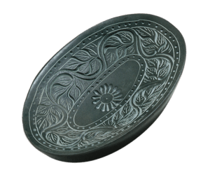 Black Carved Soapstone Soap Dish from Windrose Trading Co.