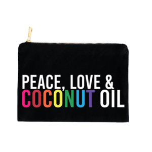 Peace Love & Coconut Oil Makeup Pouch from Effie's Paper Stationery & Whatnot