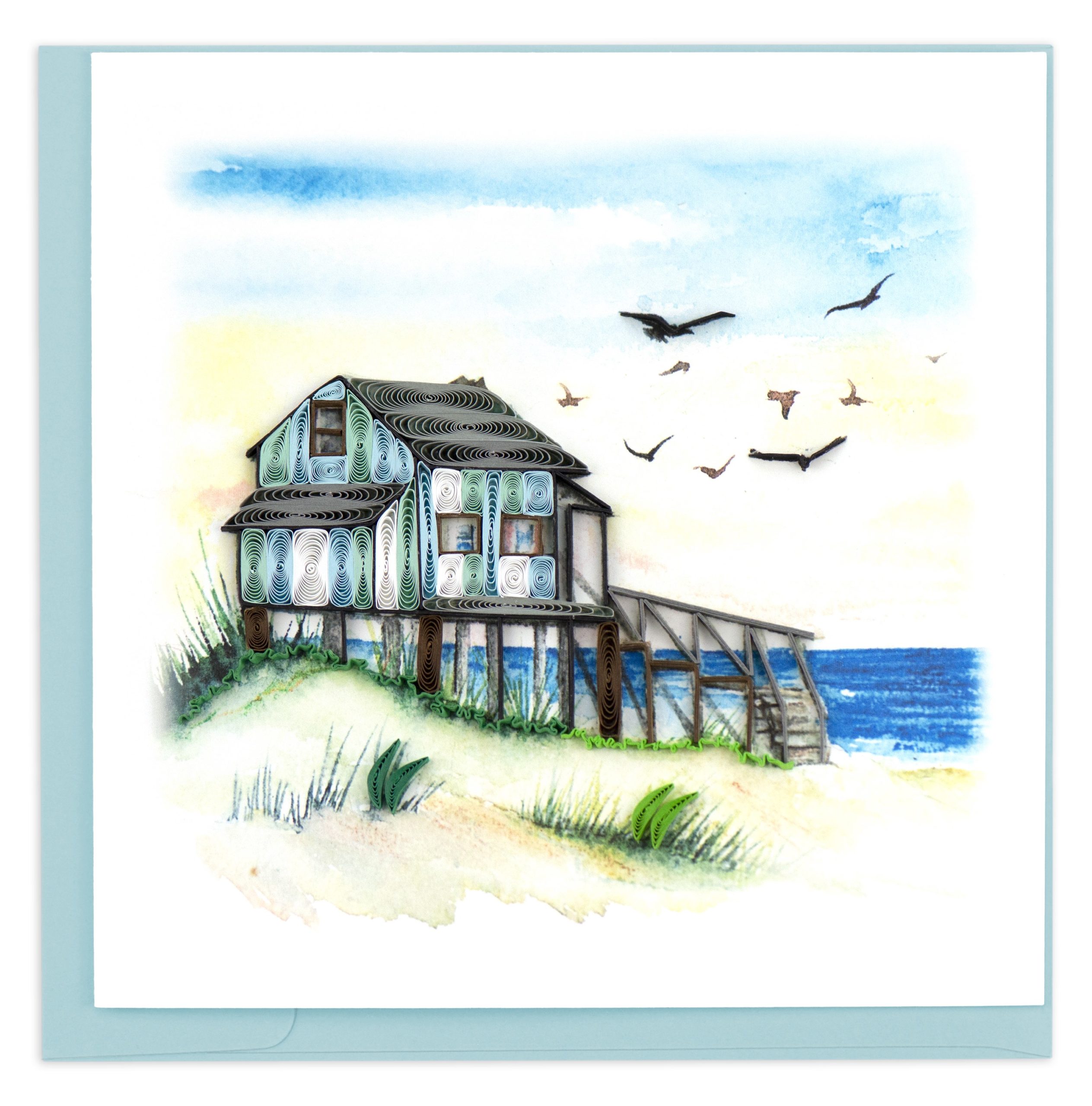 Quilled Beach House 
															/ Quilling Card							