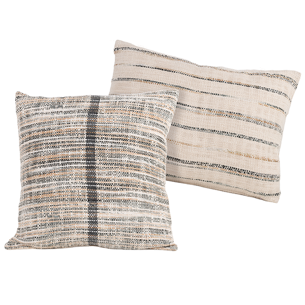 Stripe Square and Lumbar Accent Pillows from  
															/ Crossroads Original Designs							