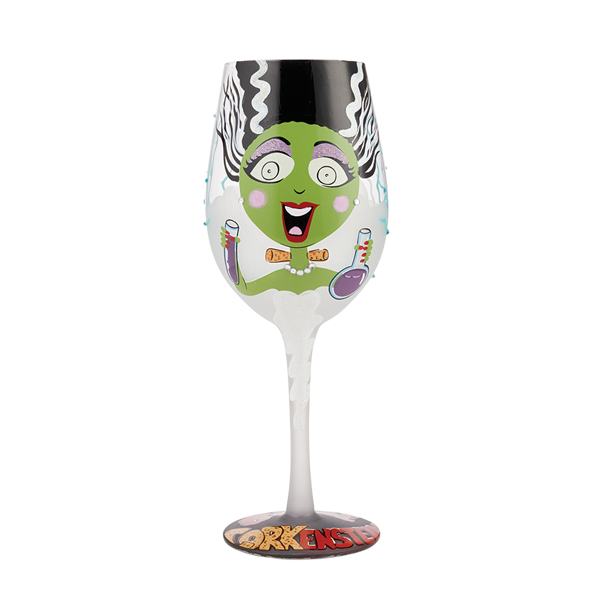 Bride of Corkenstein Wine Glass 
															/ Enesco							