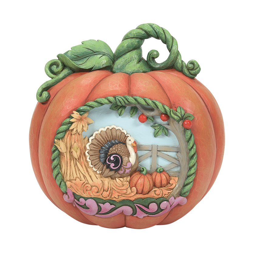Jim Shore Harvest Be Thankful Pumpkin 
															/ Enesco							