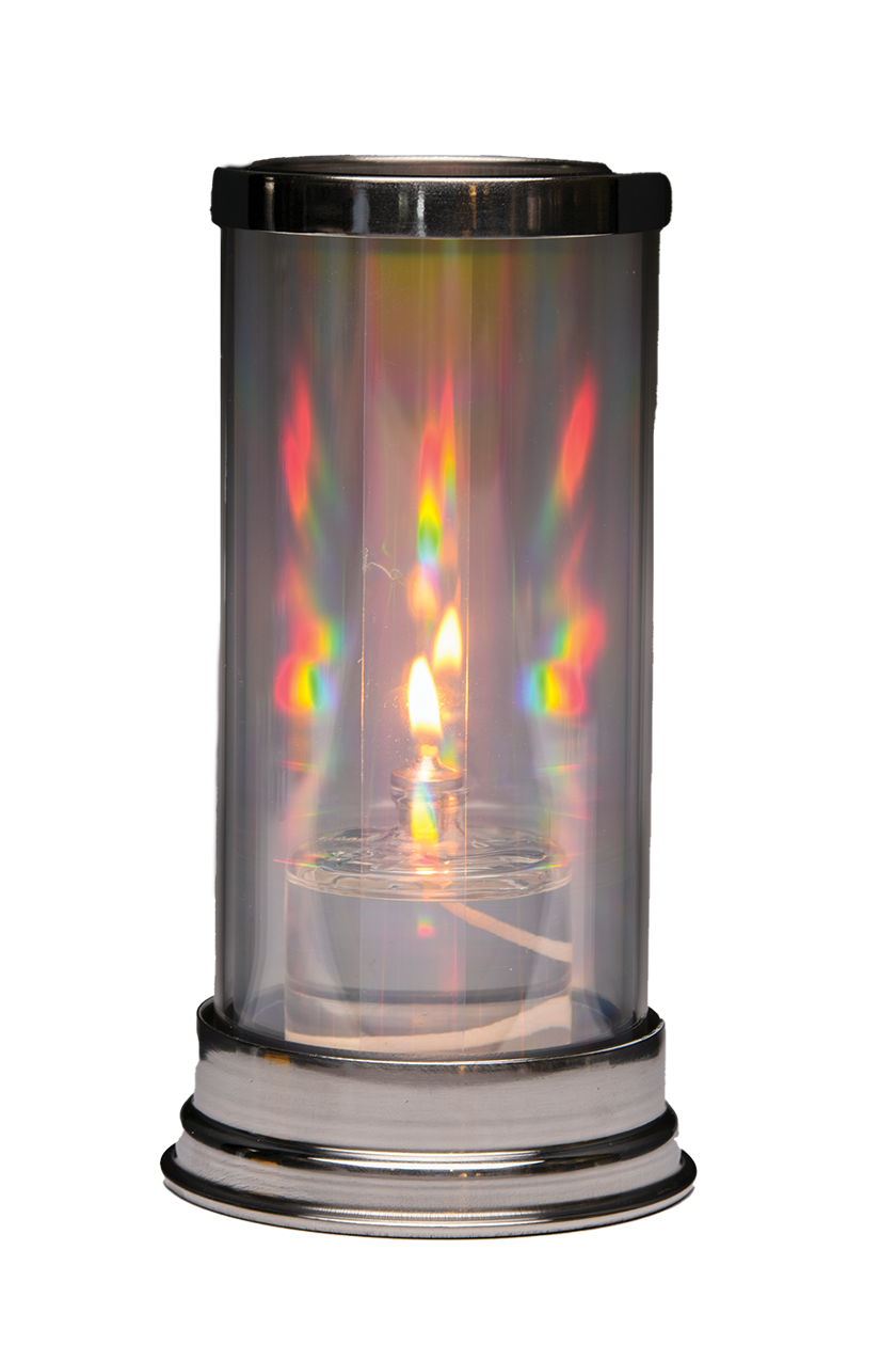 Prism Hurricane Lantern with Refillable Oil Candle 
															/ Firefly Fuel							