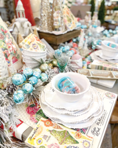 Southern Antiques holiday tabletop display