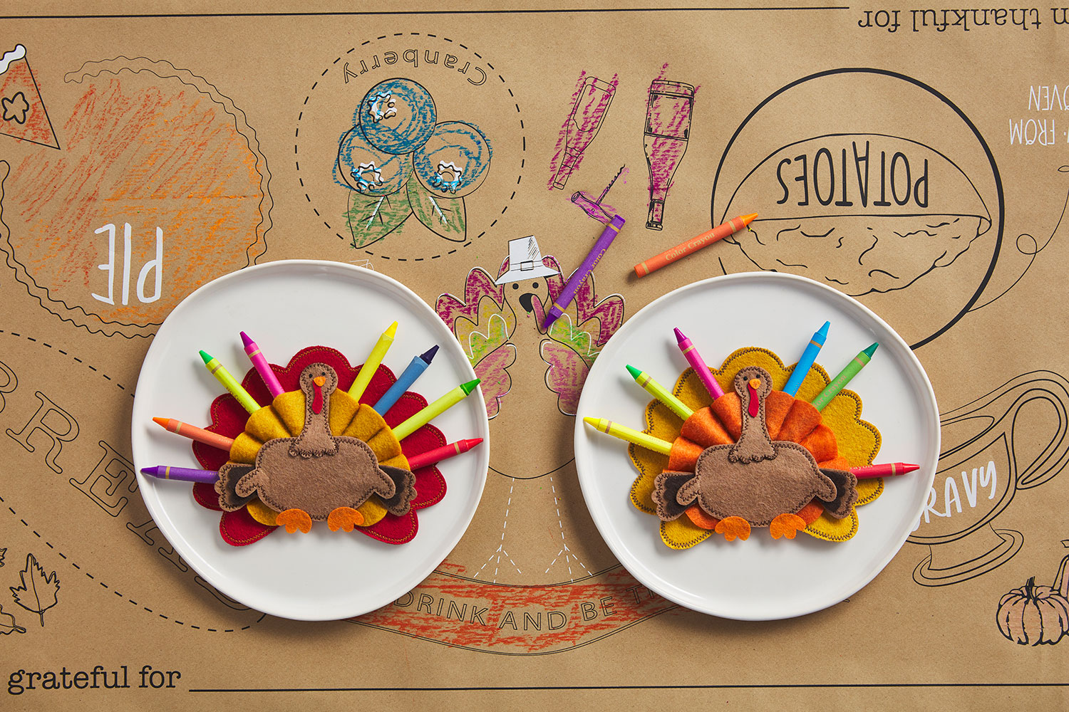 Turkey Crayon Holders 
															/ Mud Pie							